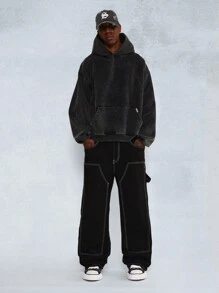 SUMWON Jean de charpentier ample avec couture contrastée