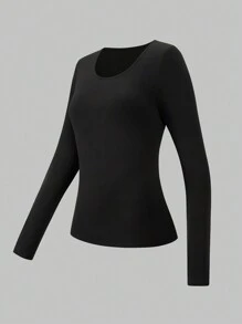 Calvaya Plus Size 3pcs /Set Basic Style Casual Round Neck Long Sleeve Knit T-Shirts Fall Cloth For Women - Multicolor - View 3