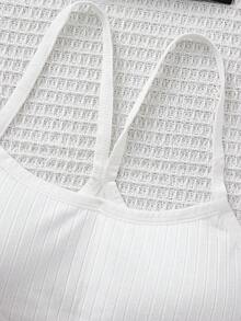 SHEIN 3 件/套 Tween Girl 简约舒适褶皱胸罩，配有可调节肩带、可拆卸垫运动休闲胸罩 - 彩色 - 查看 3