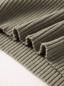 Calvaya Plus Size Women Solid Color Stand Collar Long Sleeve Fitted Sweater, Autumn Knit Pullover Fall Winter Outfit