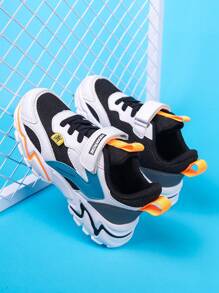 Children's Spring & Autumn Sports Shoes, Fashion Versatile Classic Colors, Lightweight Breathable, Adjustable Hook&Loop Closure, Easy On/Off, Slip-Resistant Outsole, Back To School Kids Sneakers Colorful Sneakers