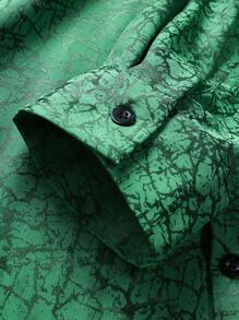 Manfinity LEGND Men's Casual All-Over Print Long Sleeve Shirt, Autumn