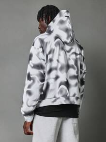 SUMWON Sudadera con capucha oversize con diseño estampado camuflaje pixelado, estilo urbano y deportivo relajado para otoño e invierno, con capucha con cordón, diseño unisex de estilo hip-hop