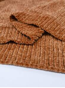 Flirla Plus Size Textured Knit Funnel Neck Pullover Knit Pullover Fall Winter Outfit