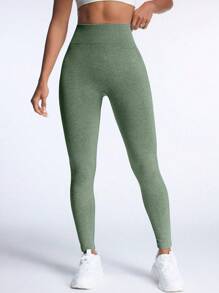 Seamluxe SHEIN Sport Mallas deportivas sin costuras de tiro alto con bloques de color