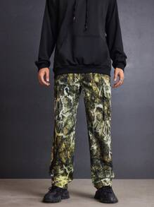 Manfinity VCAY 1 pieza Pantalones casuales de hombre de corte recto y ajuste delgado, adecuado para el otoño