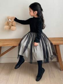 Dazy Kids 秋季女童圆领针织连衣裙