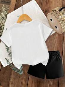 GraphicGems Baby Boy 2pcs/Set Casual Daily Versatile Funny Graphic Printed Sets, Spring/Summer - Multicolor - View 5