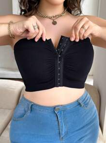 3pcs/Set Seamless Front Hook Closure Bandeau Bralette Sets, Comfortable & Casual - Multicolor - View 7