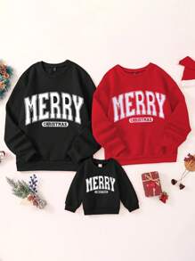 Sudadera de mujer de cuello redondo de marca, estilo callejero holgado de talla grande, estilo minimalista casual, con estampado de letras, cálida para el invierno