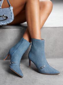 CUCCOO SZL Botas de moda de mujeres - Azul - Ver 4