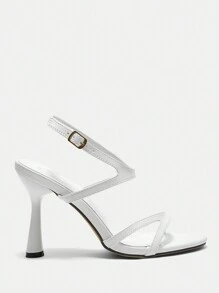 CUCCOO BIZCHIC White Fashionable High Heel Sandals For Women