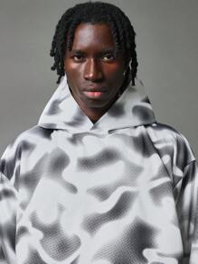 SUMWON Sudadera con capucha oversize con diseño estampado camuflaje pixelado, estilo urbano y deportivo relajado para otoño e invierno, con capucha con cordón, diseño unisex de estilo hip-hop