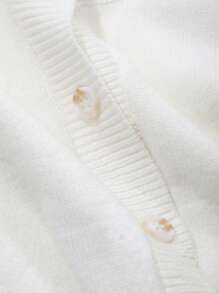 DAZY Áo len cardigan trơn cho bé gái (nhỏ) - Màu be - Xem 7