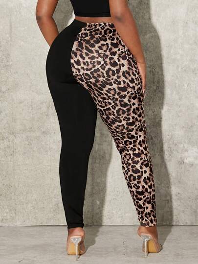 Radiana Quần legging cạp cao họa tiết da báo cỡ lớn cho nữ, thích hợp cho buổi tối hẹn hò, sinh nhật, tiệc độc thân, thường ngày, mua sắm, dạo phố, đi chơi, dễ phối đồ và trông thon gọn, tôn lên vóc dáng, tôn dáng, cho mùa hè