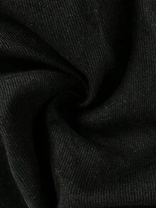 SHEIN Clasi Plus Size Contrast Trim Button Front Long Sleeve Top And Solid Color Shorts Elegant 2 Pieces Set