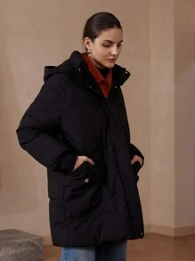 Aveloria Modichic Abrigo acolchado grueso para mujer, ropa de invierno de estilo coreano holgada de longitud media tipo plumón, abrigo acolchado 2024 nuevo