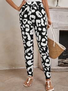 EMERY ROSE Women's Casual Leopard Print Skinny Pants - Multicolor - View 5