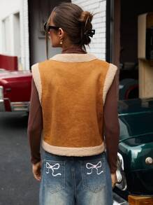 Aveloria Affinna Chaleco frondoso retro y nómada con estilo bohemio de moda para mujer, ropa de invierno