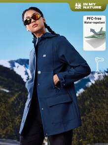 In My Nature Outdoor Waterproof Hooded Jacket - Navy Blue - View 1