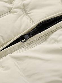 Manfinity Homme Men's Casual Padded Coat With Collar And Pockets - Apricot - View 4