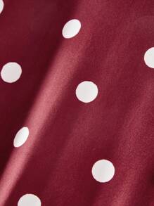 EMERY ROSE 大码休闲波尔卡圆点条纹印花长袖 T 恤，春秋季