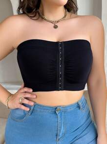 3pcs/Set Seamless Front Hook Closure Bandeau Bralette Sets, Comfortable & Casual - Multicolor - View 4