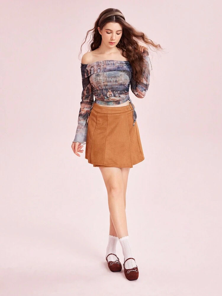 CUCCOO DOLLMOD Women's Outdoor Square Toe Flat Bowknot Accent Suede Slip-On Dress Shoes, Brown - Casual & Formal Wear