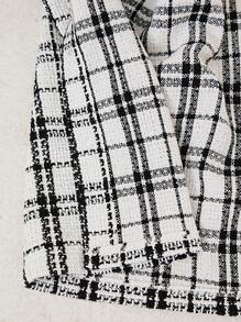 SHEIN TeenBoys 1pc Casual And Versatile Japanese And Korean Street Style Warm Lapel Denim Plaid Loose Jacket Back To School; Fall Outfits; Teen Boy Clothes; Teen Boy Jackets Autumn/Winter - Multicolor - View 9