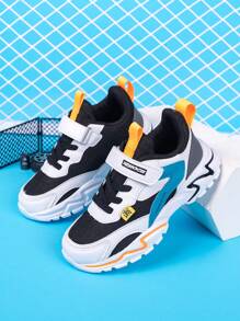 Children's Spring & Autumn Sports Shoes, Fashion Versatile Classic Colors, Lightweight Breathable, Adjustable Hook&Loop Closure, Easy On/Off, Slip-Resistant Outsole, Back To School Kids Sneakers Colorful Sneakers