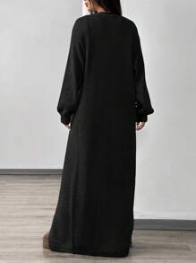 SHEIN EZwear 秋冬款黑色针织女开衫、长袖上衣