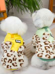 PETSIN Green Cute & Leash Friendly Warm Plush Pet Jacket - Green - View 6