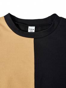 Tween Girls Autumn/Winter Formal Casual Vintage Elegant Design Oversized Collar Plaid Long Vest Jacket Paired With Colorblock Long Sleeve Dress, Suitable For Daily Commute, Casual, Street Style And Family Gatherings