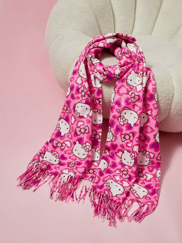HELLO KITTY AND FRIENDS | SHEIN 1pc All-Over Print Women's Long Scarf