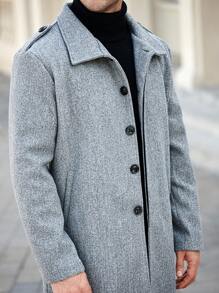 Manfinity Homme Moderiktig trenchcoat för män