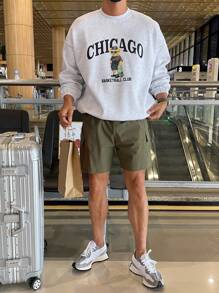 DAZY Men's Back To School Letter Print Sweatshirt,Fall Clothes - Grey - View 7