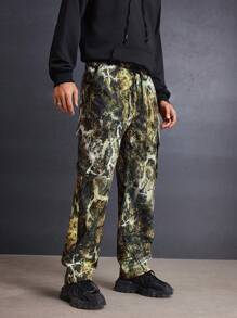 Manfinity VCAY 1 pieza Pantalones casuales de hombre de corte recto y ajuste delgado, adecuado para el otoño