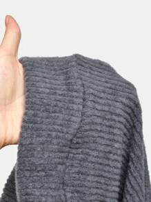 SHEIN Girlism 2pcs Tween Girls' Fitted Casual Minimal Comfy Ribbed Off Shoulder Top And Mini Skirt Set - Grey - View 14