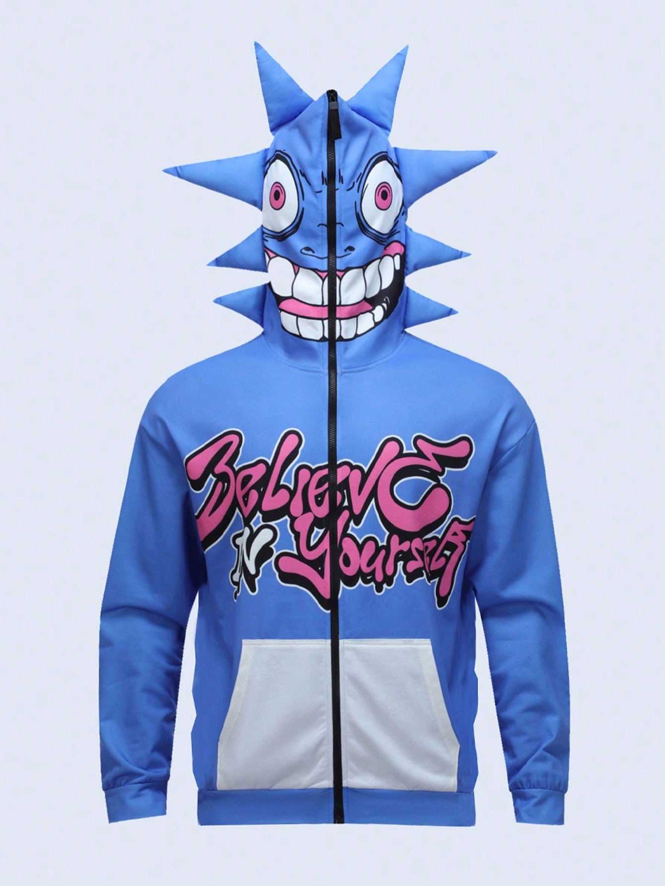 Our Street Life Men's Antler Shaped Zipper Hoodie Streetwear is