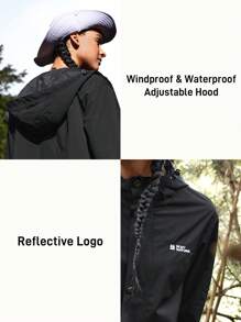 In My Nature Áo khoác hoodie dài tay in chữ thường ngày cho nữ - màu đen - Xem 5