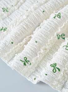 Chiquease 女士蝴蝶印花褶饰荷叶边下摆吊带背心