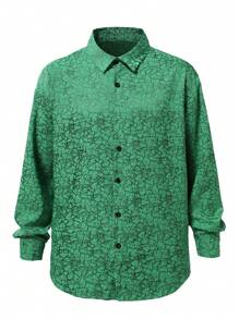 Manfinity LEGND Men's Casual All-Over Print Long Sleeve Shirt, Autumn