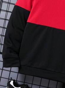 Teen Boys Casual Plaid Comfortable Hoodie Sweatshirt And Pants Set