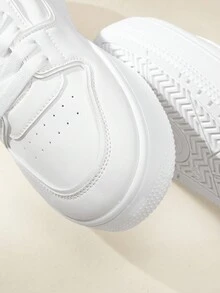 CUCCOO EASI Giày thể thao đế dày màu bạc kiểu dáng mới năm 2024 dành cho nữ, phần trên bằng lưới thoáng khí, giày thể thao thường ngày màu trắng cho không khí lễ hội năm mới, mùa thu và mùa đông. - trắng - Xem 8