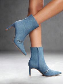 CUCCOO SZL Botas de moda de mujeres - Azul - Ver 2