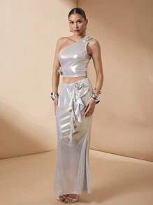 Lumalex Tenue d'automne hiver Thanksgiving Tenue de réveillon du Nouvel An Tenue de bal de promo Tenue de réveillon du Nouvel An Maxi Nouvel An Fête Dîner de gala Élégante et magnifique Mini-jupe sexy enduite pour femme adaptée aux fêtes et festivals d'automne/hiver