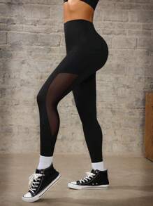 Easithlete Easithlete Women's Solid Color High Waist Casual Sports Leggings - Black - View 5