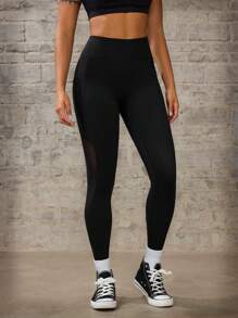 Easithlete Easithlete Women's Solid Color High Waist Casual Sports Leggings - Black - View 4