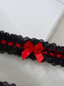 1 Pair Women's Sexy Lingerie Accessories (Leg Garters) - Black - View 3