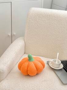1pc Cute Mini Pumpkin Decorative Throw Pillow, Sofa/Bed Cushion, Creative Accent Pillow, Atmosphere Decor Gift - Orange - View 3